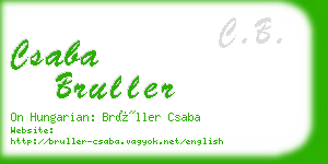 csaba bruller business card